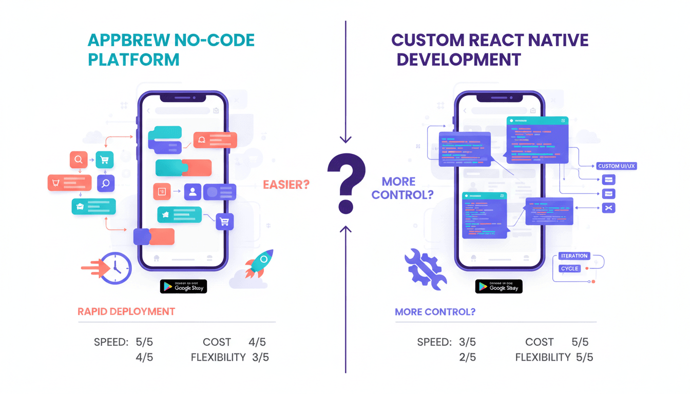 Shopify Mobile App Development: Appbrew vs Custom Build